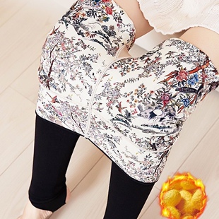 棉裤女秋冬加厚加绒保暖妈妈护膝休闲踩脚靴裤小脚铅笔大码外穿