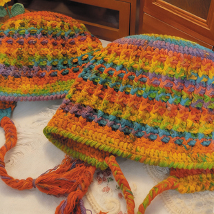 帽子diy手工材料包钩织渐变毛线针织儿童婴儿宝宝专用女士小学生