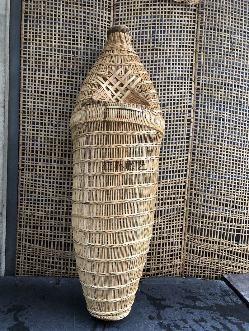 竹编大鱼笼,竹编竹制品大全_文秘苑图库