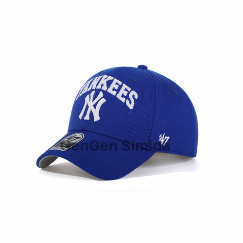 47brand MVP 硬顶克莱因蓝麦穗刺绣棒球帽复古美式大头围鸭舌帽