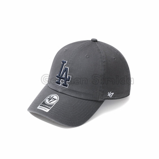 47brand clean up深灰大标LA棒球帽美式休闲NY复古显脸小百搭情侣