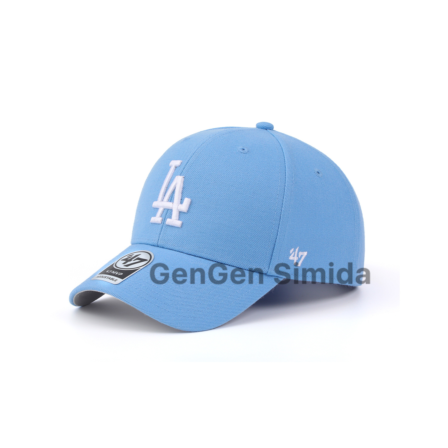 47brand MVP 硬顶蒂芙尼蓝白标LA棒球帽休闲美式复古遮阳户外鸭舌