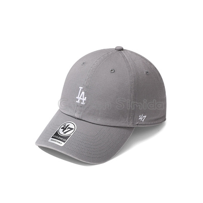 47brand clean up软顶LA淡灰白标做旧棒球帽休闲NY鸭舌帽显脸小款