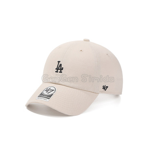 47brand clean up软顶LA米色黑标做旧棒球帽休闲NY鸭舌帽显脸小款