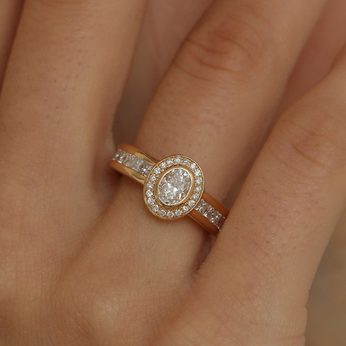 【耀珠】镀S925银镶嵌锆石戒指女士优雅高档大气送朋友闺蜜礼物