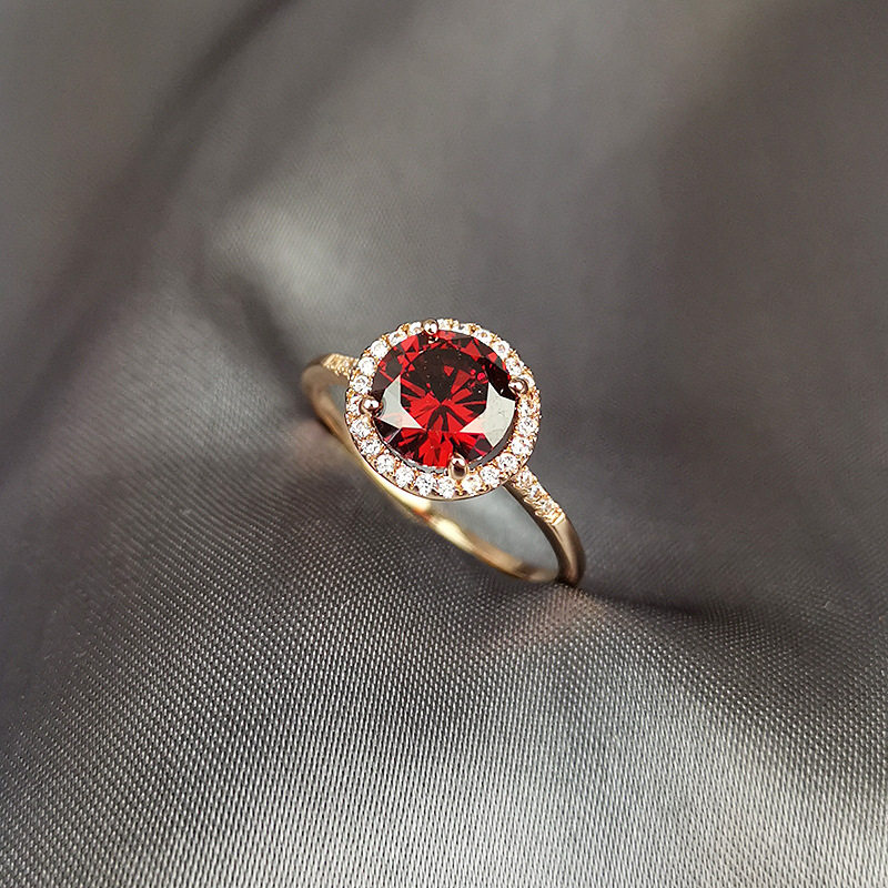 日系s925银镀玫瑰金红宝石戒指女ins高级感奢华红水晶锆石指环潮,饰品/流行首饰/时尚饰品新,戒指/指环,淘宝优惠券,粉丝福利购,淘宝优惠卷