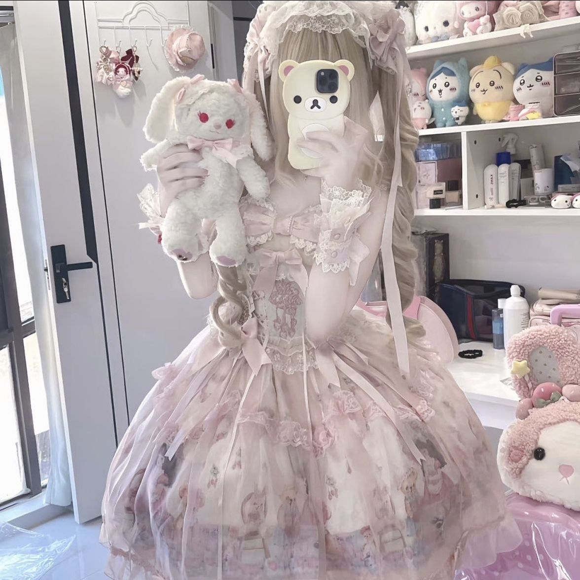 实体店现货莓有烦恼Lolita  樱草晚安诗原创设计 SP/JSK 连衣裙