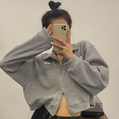 拉链运动卫衣外套女装夏