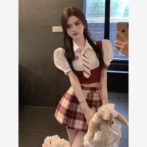 纯欲学院风jk套装女夏季