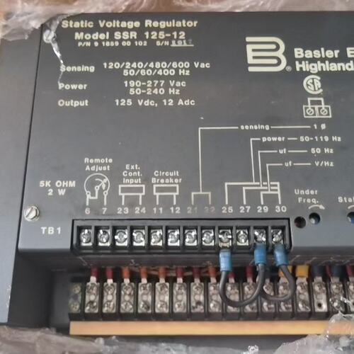 议价BaslerEleric静态电压调节器SSR125-12SSR125-24SSR125-48