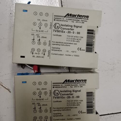 议价Martens信号隔离器TV501Ex-20-0-00TV501Ex-10-0-00