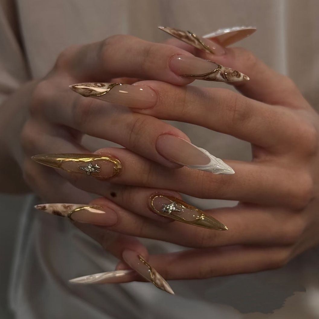 尖门 纸醉金迷感奢华立体魔镜粉纯手工制作穿戴甲豹纹,彩妆/香水/美妆工具,穿戴甲/甲片,淘宝优惠券,粉丝福利购,淘宝优惠卷