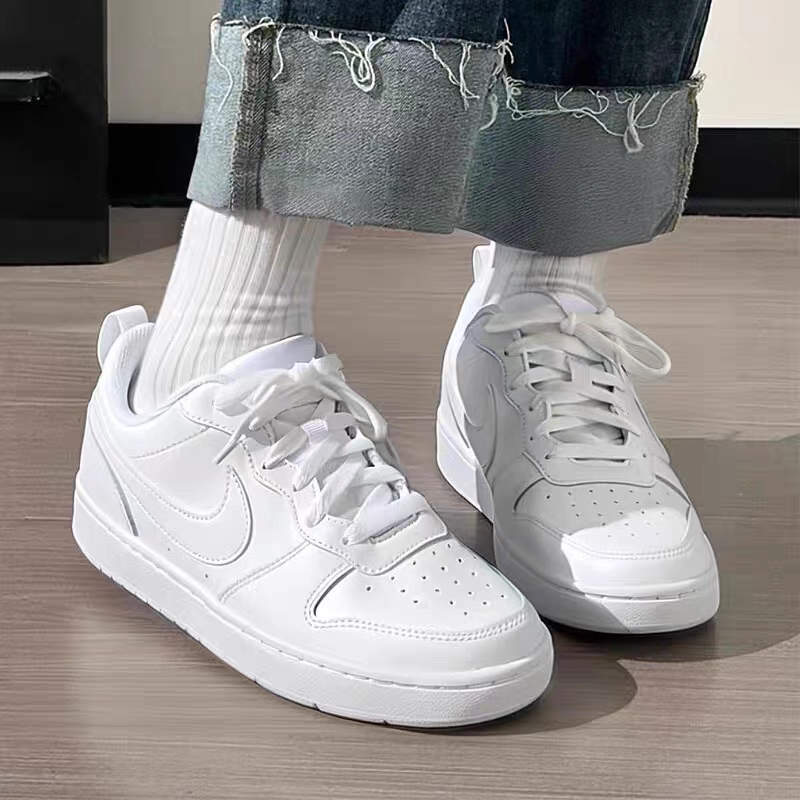 NIKE/耐克女子Court Borough低帮板鞋小白鞋纯白时尚BQ5448-100