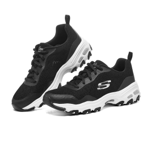 SKECHERS斯凯奇增高厚底熊猫鞋女鞋新款网面轻便运动休闲鞋老爹鞋