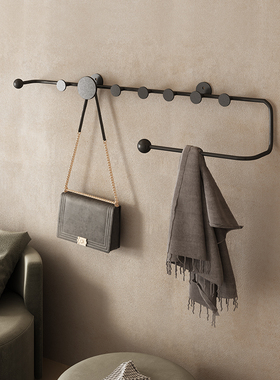 北欧家用创意墙上衣帽架入户客厅玄关挂衣架衣架卧室进门壁挂门口