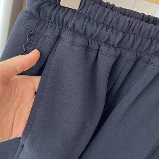 女童超好看的裤子秋冬款2025新款儿童运动裤女孩女大童加绒弯刀裤