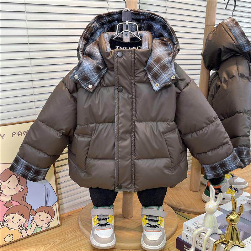 男童冬季棉衣2025新款儿童加厚羽绒棉服潮帅宝宝冬装加绒棉袄上衣