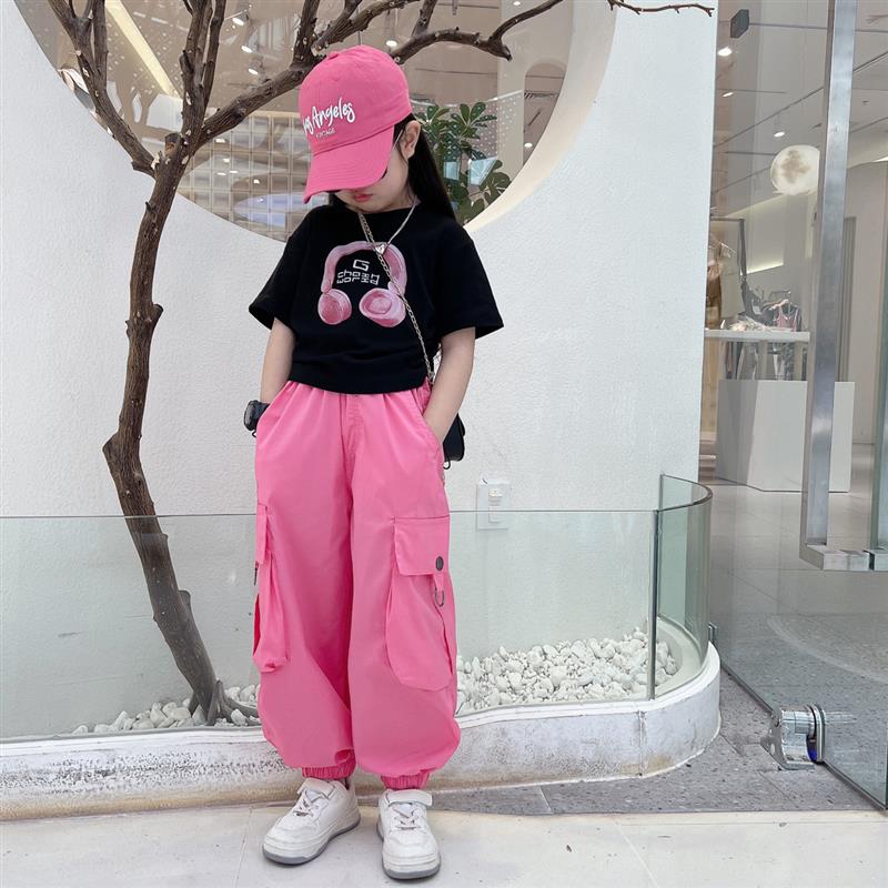 儿童女套装时尚洋气时髦夏薄款2025新款夏季女童夏装女孩大童衣服