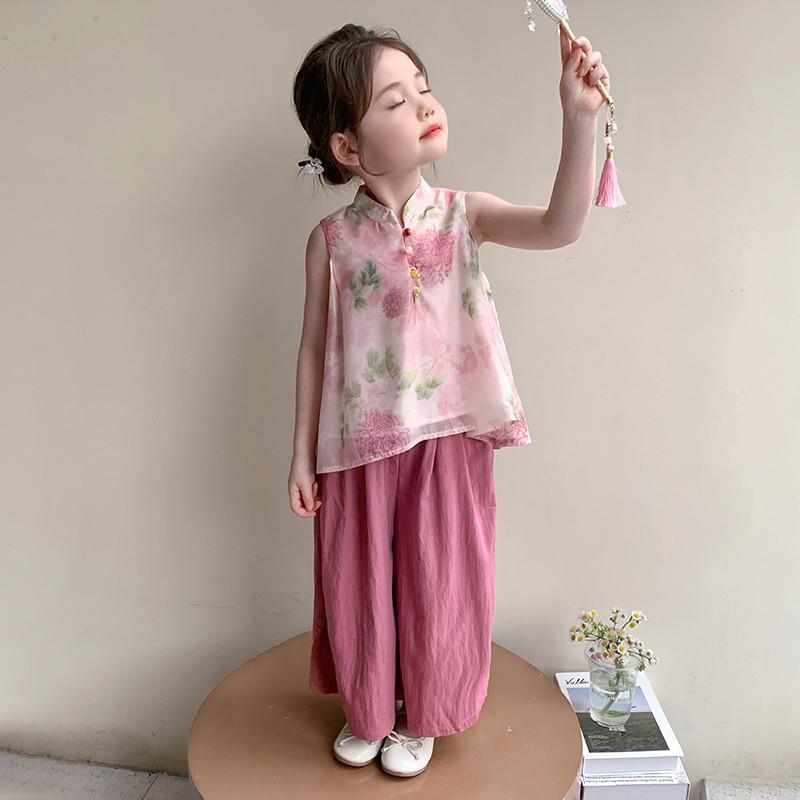 女童国风套装夏季2025新款超好看儿童新中式女宝宝夏装汉服两件套