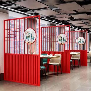 餐饮卡座隔断墙烧烤店铁艺屏风酒吧火锅饭店包间墙定制