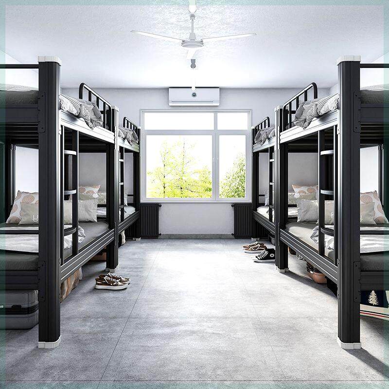 上下铺铁架床双层床铁艺双人床高低床学生宿舍铁床员工公寓公寓床