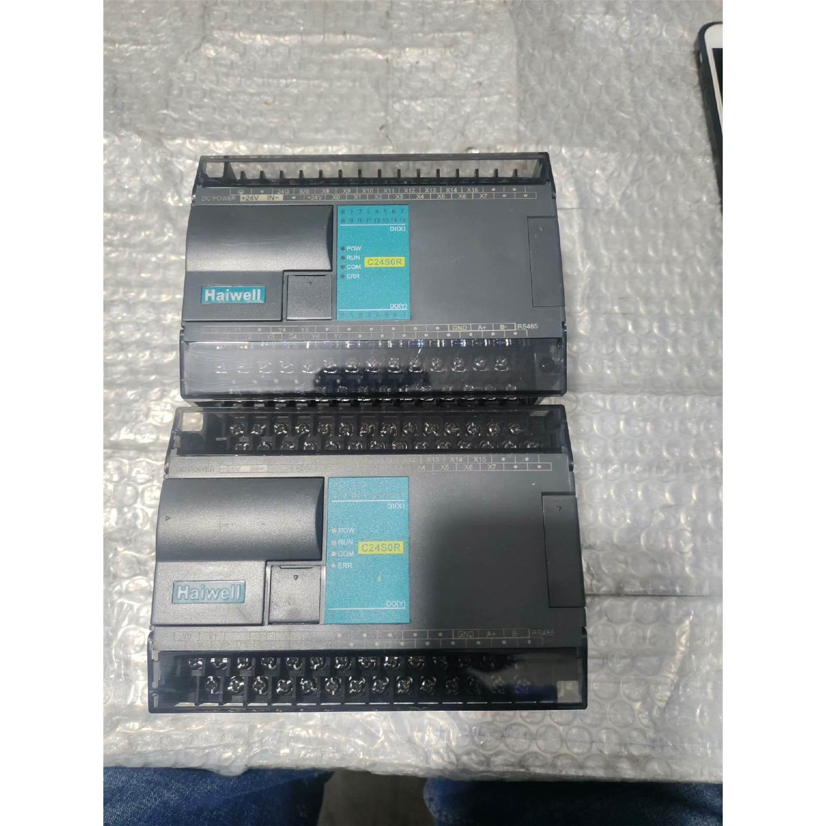 海为PLC控制器，C24S0R，现货两台，口罩机拆机件，成色议价