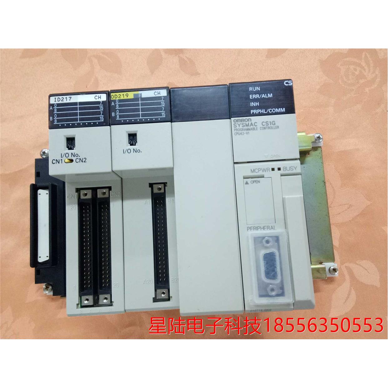 拆机一组CS1G-CPU42-V1 C200H-OD219 OD217 CS1W-BC033打包