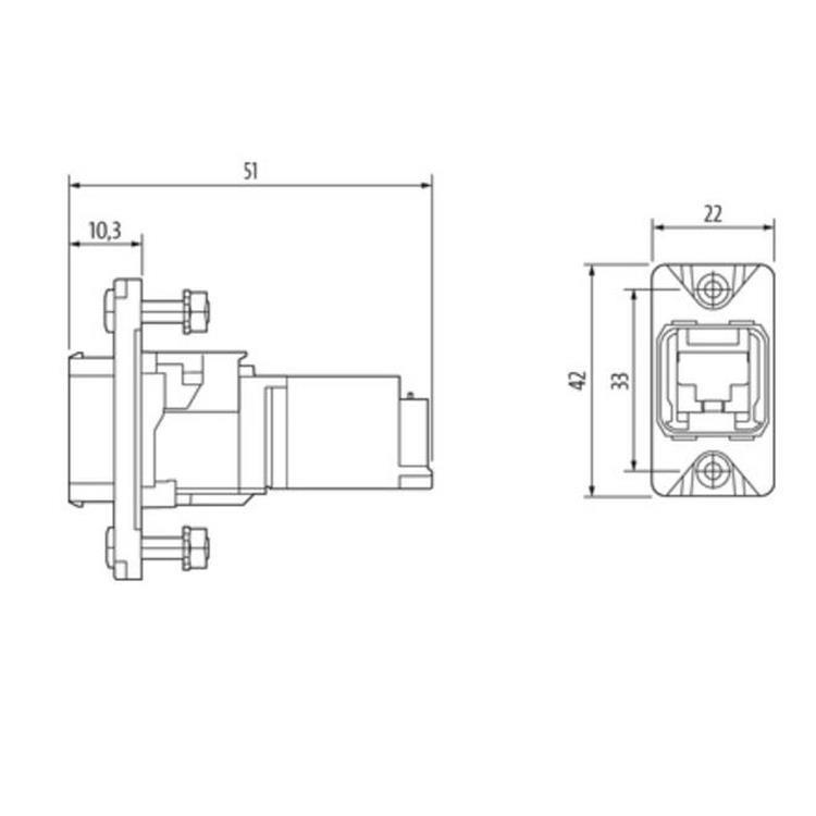 7000-99595-0000000 MURR Including RJ45 insert with IDC cable