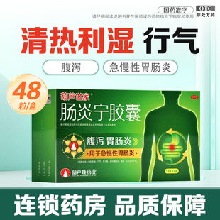 葫芦爸肠炎宁胶囊48粒清热利湿急慢性胃肠炎腹泻