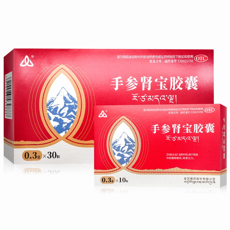 金诃 手参肾宝胶囊 0.3克*30粒温肾补阴用于肾虚腰膝酸软眩晕乏力