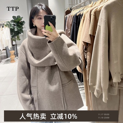 斗篷披肩宽松中长款大衣通勤