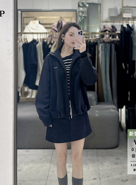 ariosea艾诺丝单官方旗舰店2026春宽松立领外套短裙套装BR101196