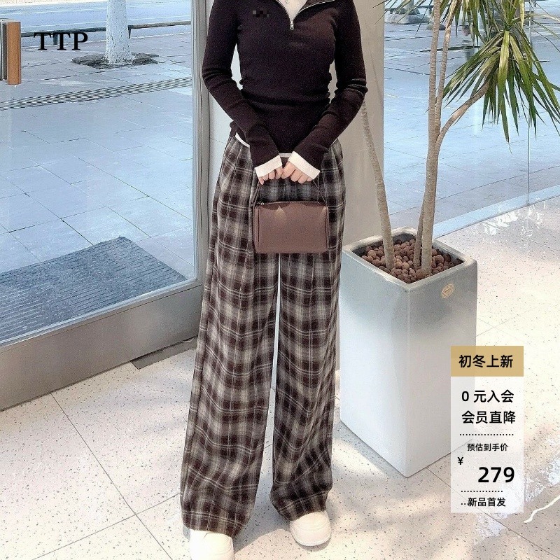 百搭米格咖休闲裤子女