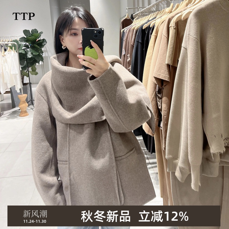 斗篷披肩宽松中长款大衣通勤