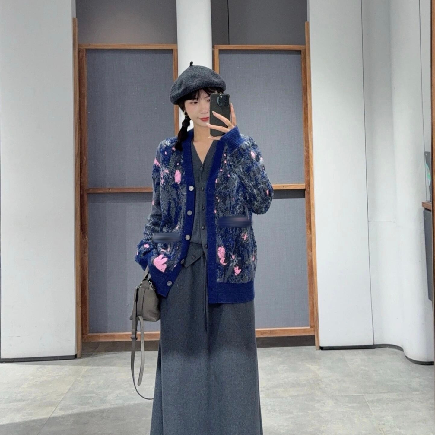 新品绵羊毛针织开衫彩色