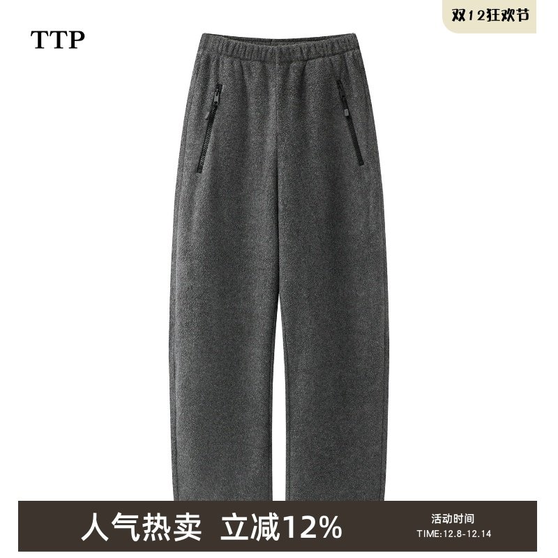 简约显瘦摇粒绒香蕉裤休闲裤