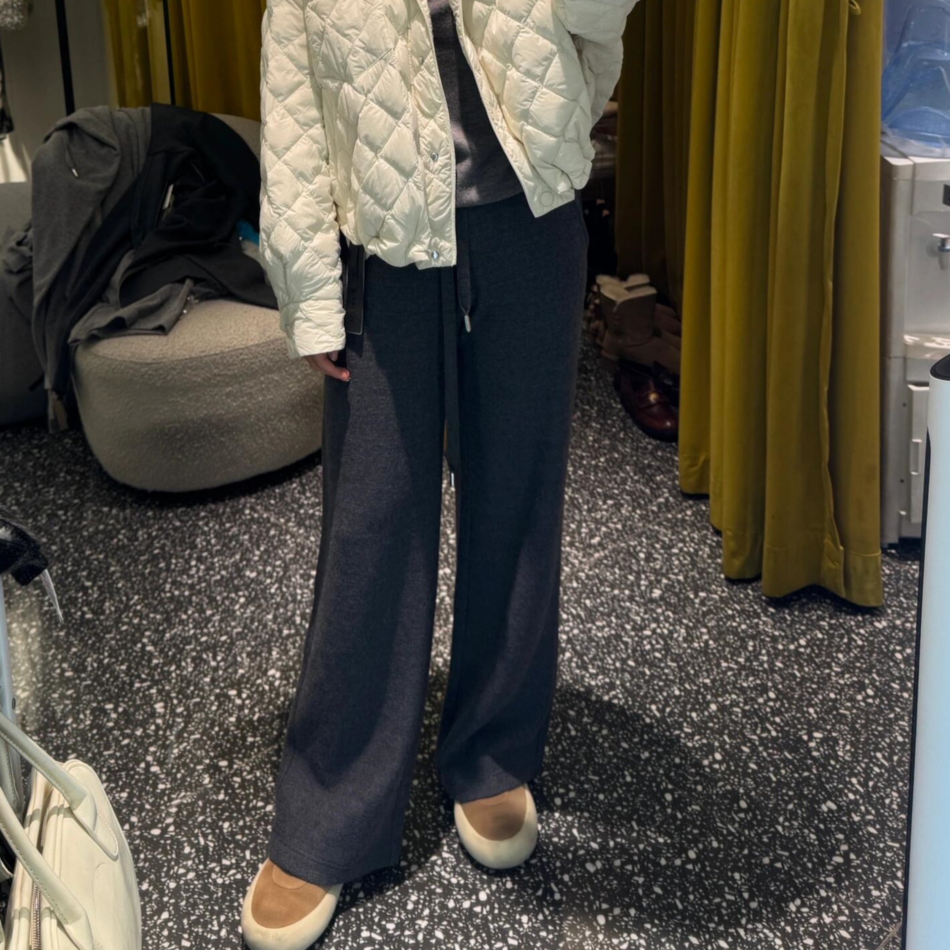 高腰抽绳直筒休闲裤女阔腿裤