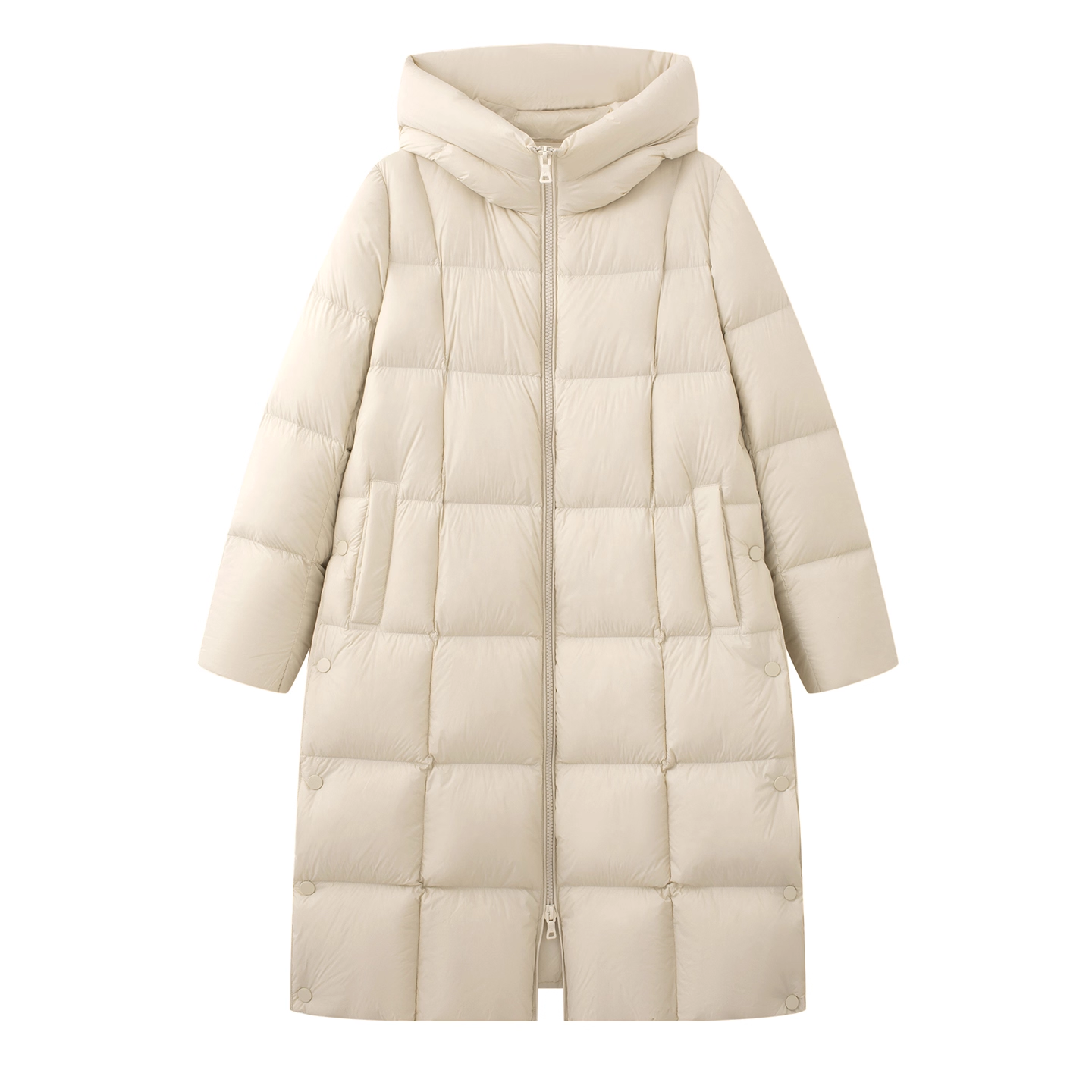 2025冬装中长款连帽羽绒服外套