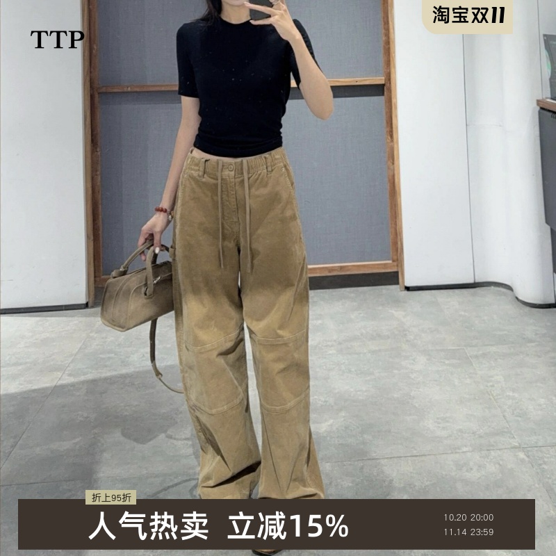 新品休闲裤灯芯绒卡其裤