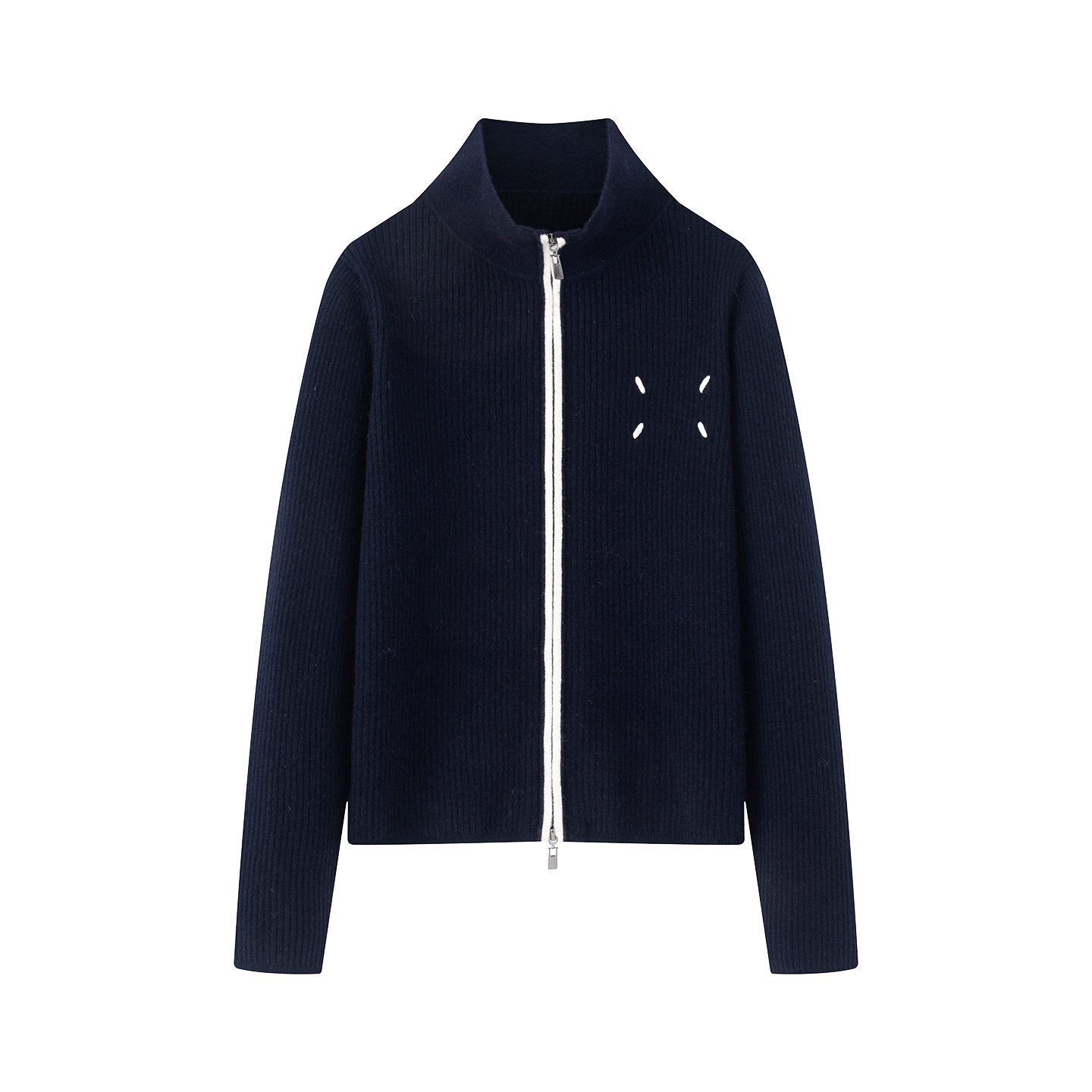 2025冬新款立领拉链针织开衫女