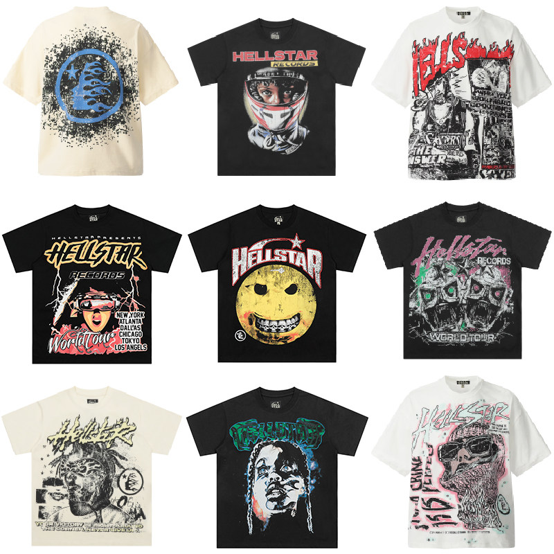 高版本Hellstar地狱之星美式嘻哈风短袖T恤男女宽松摇滚印花高街,男装,T恤,淘宝优惠券,粉丝福利购,淘宝优惠卷