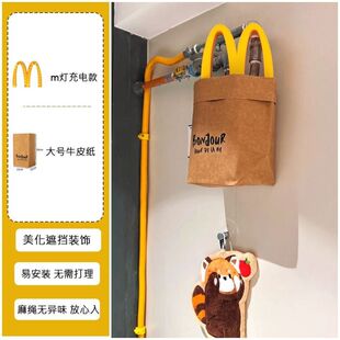 新厨房燃气表趣味遮丑装饰管道美化花篮遮挡燃气管道空调管道遮丑