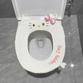 夏季 冰丝圆形马桶坐垫厕所卫生间坐便器垫圈卡通马桶垫子可爱新款