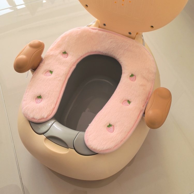 宝宝马桶垫坐便器坐垫小孩家用加厚毛绒保暖垫圈宝宝尿盆粘贴马桶