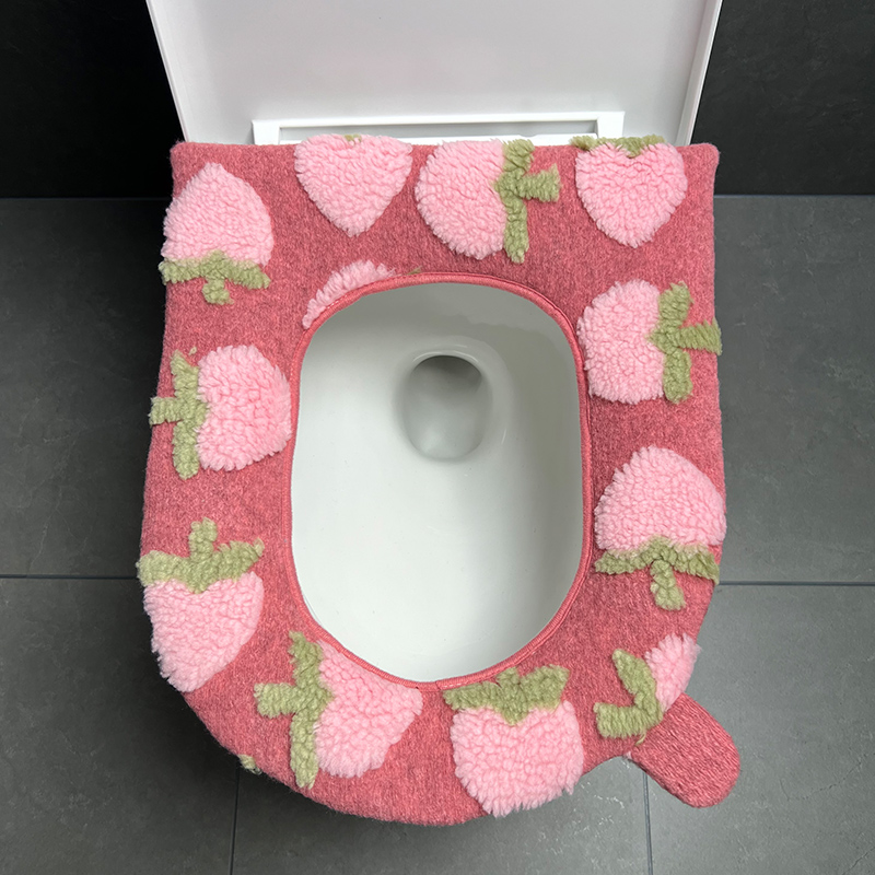 秋冬季保暖马桶垫坐垫软萌可爱四季通用家用加厚加大拉链款坐便套