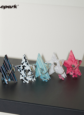 xilepark星星发夹女夏季可爱高级发卡半扎发鲨鱼夹独特漂亮抓夹
