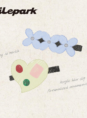 xilepark原创设计醋酸边夹精致可爱刘海夹彩色镶钻发卡发夹发饰女