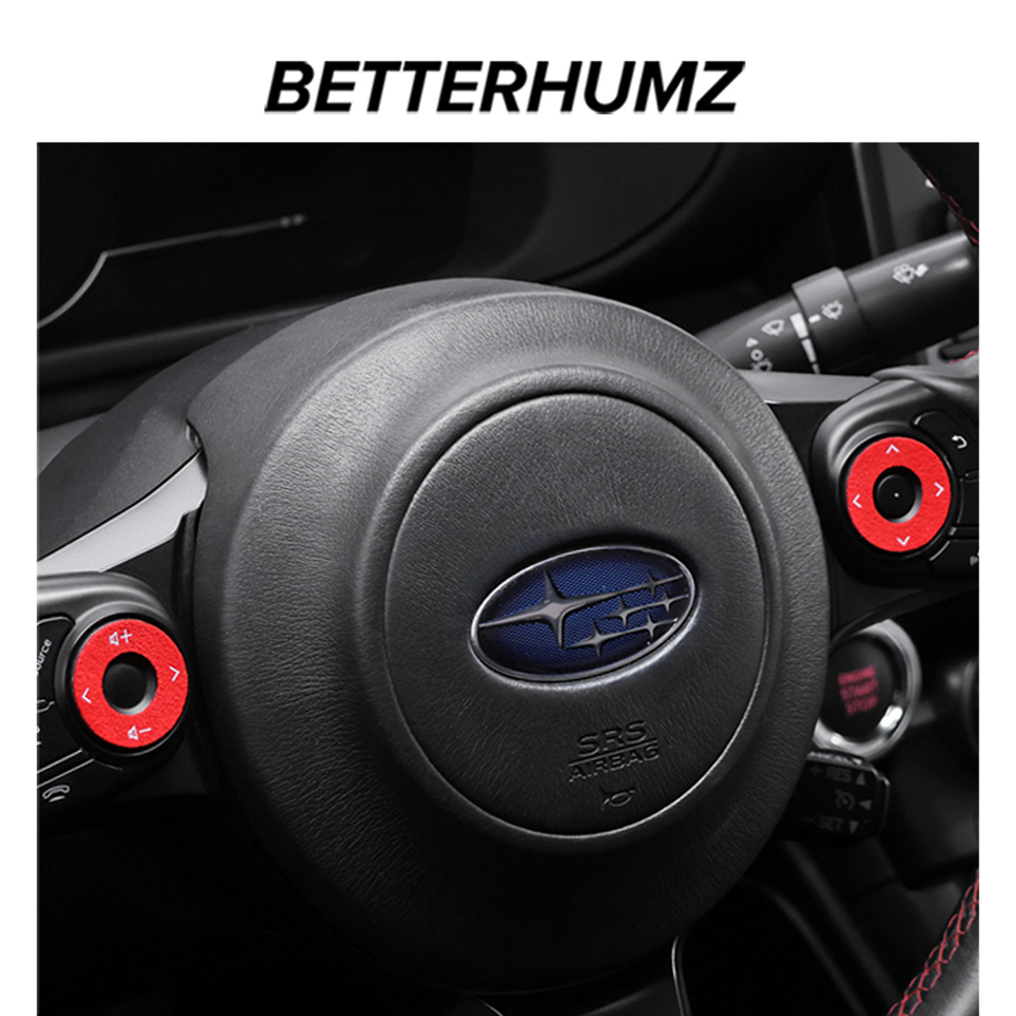 适用于斯巴鲁 BRZ 方向盘按键贴改装丰田86翻毛皮车内饰用品配件