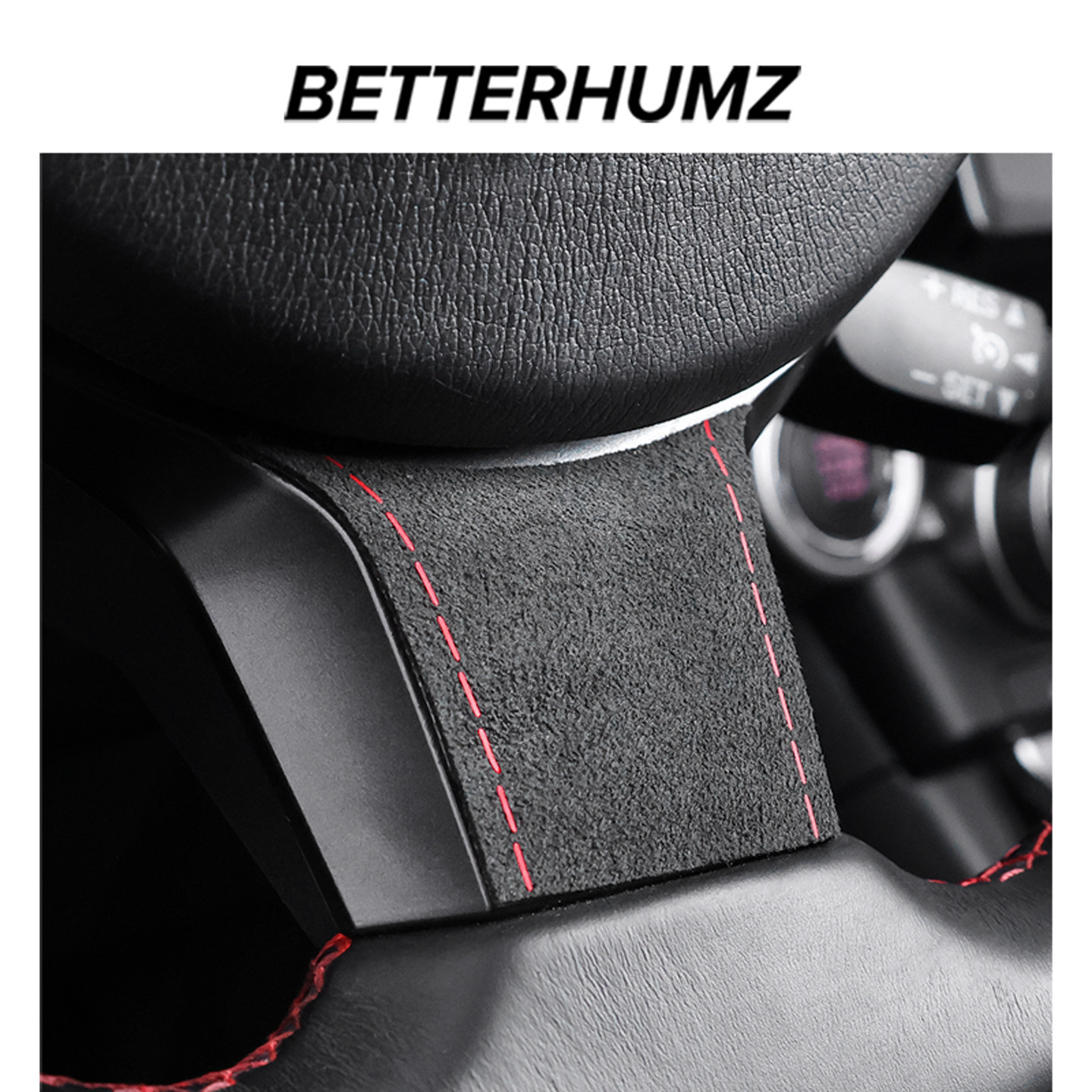 适用21-25款斯巴鲁BRZ丰田86方向盘下贴改装翻毛皮车内饰用品配件