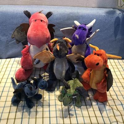 卡通恐龙毛绒玩具双头龙飞龙翼龙公仔玩偶布娃娃儿童生日礼物